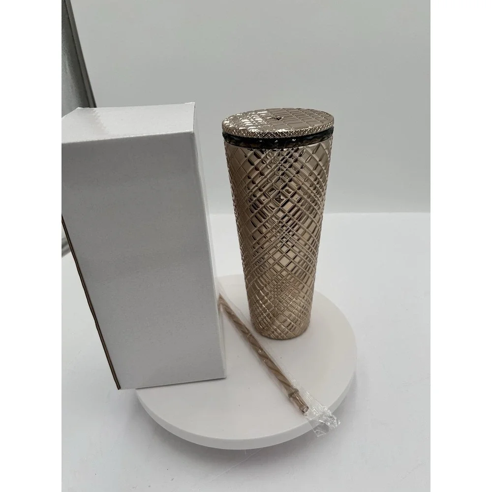 RACHEL MIRIAM Dream Big Metallic Gold Tumbler 24 oz - New in Packaging BPA Free
